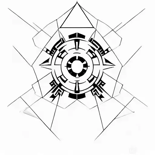Star Wars Jedi crest with geometric patterns  tattoo design idea