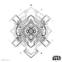 Star Wars Jedi Order logo with geometric patterns  tattoo design idea