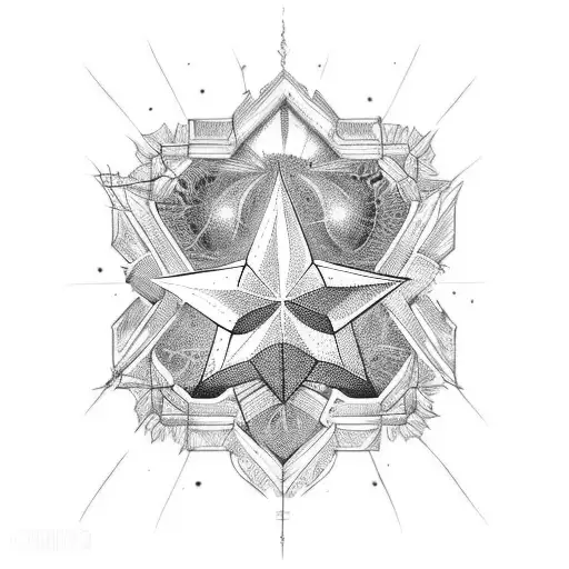 ghetto star tattoo design idea
