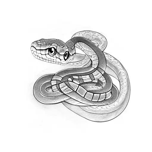 snake that eat his tail tattoo design idea