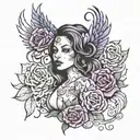 domestic violence survivor on borrowed time running tattoo design idea
