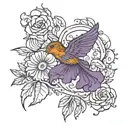 domestic violence survivor on borrowed time running tattoo design idea