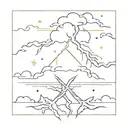 god thunder storm tattoo design idea