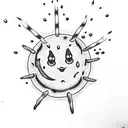 calcifer spirited away on candle soot sprite tattoo design idea
