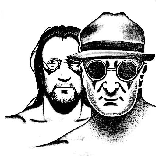 wwe the undertaker and john lennon tattoo design idea