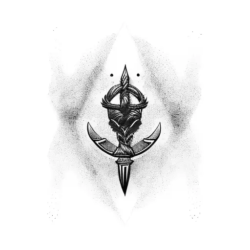 three swords tattoo design idea