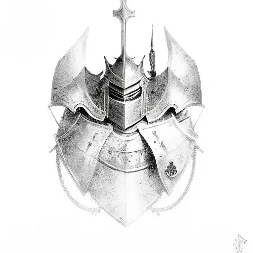 Sin pride as a knight tattoo design idea