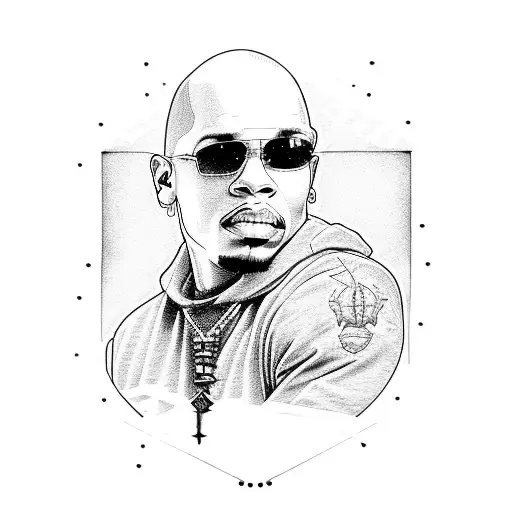 low rider black and white ice cube, Dr. dre and eazy-E Shooting AK-47 tattoo design idea