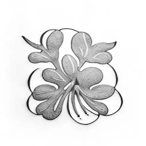 5 leaf clover of black clover tattoo design idea