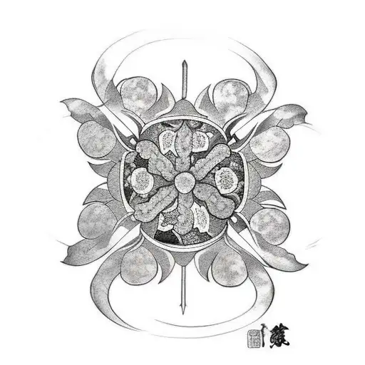 5 leaf clover of black clover tattoo design idea