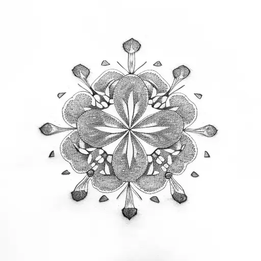 5 leaf clover of black clover tattoo design idea