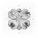 5 leaf clover of black clover tattoo design idea