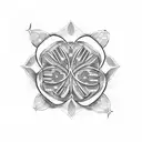 5 leaf clover of black clover tattoo design idea