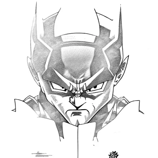 dragonball z marvel black panther  tattoo design idea