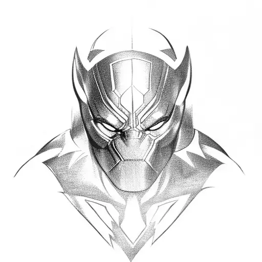majin marvel black panther  tattoo design idea