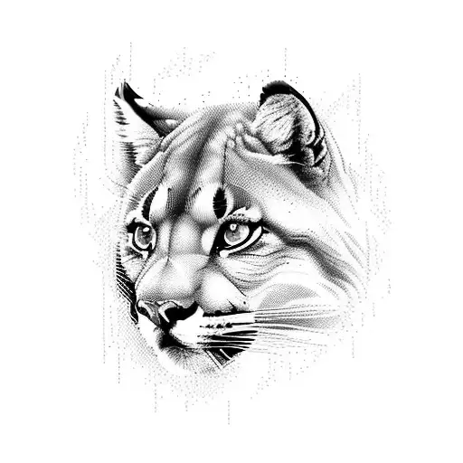 Combine your love for video games and animals by creating a tattoo of a majestic puma  in a pixelated style. tattoo design idea