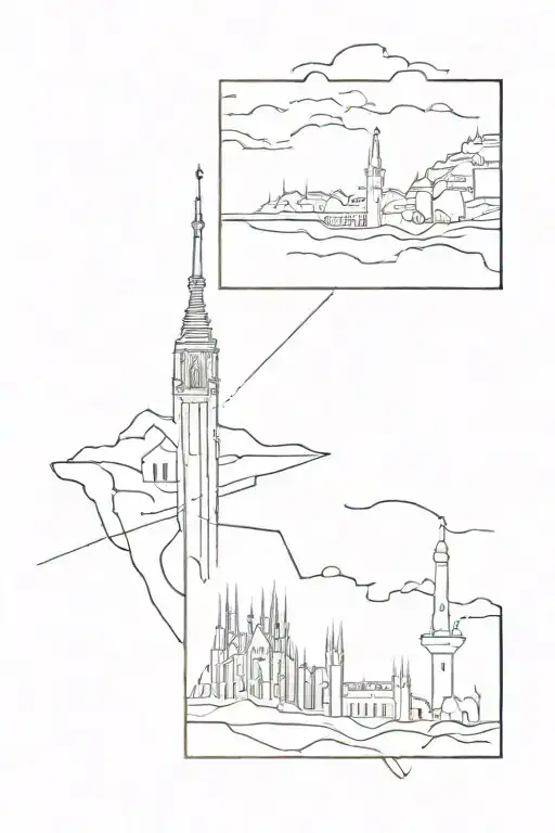 from Odessa to Warsaw to Barcelona  tattoo design idea