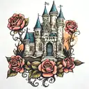 Cinderellas caastle tattoo design idea
