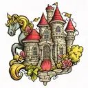 Cinderellas caastle tattoo design idea
