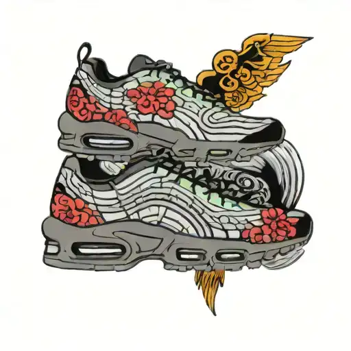 stone island brands for nike air max tattoo design idea
