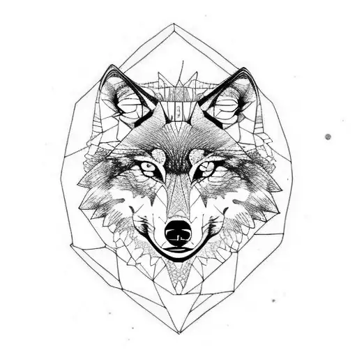 Wolf lick wounds tattoo design idea