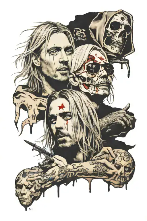 ejderha kurt cobain and marilyn manson tattoo design idea