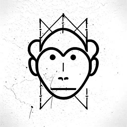 Cyborg alien monkey tattoo design idea