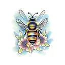 Honey Bee tattoo design idea