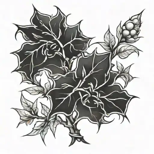 Laurels made of thorns intertwined  tattoo design idea
