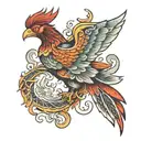 asian phoenix  tattoo design idea