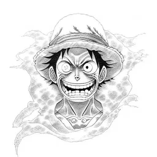 monkey D luffy tattoo design idea