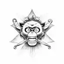 monkey D luffy tattoo design idea