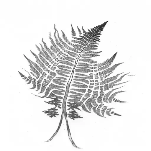 Fern Tree tattoo design idea