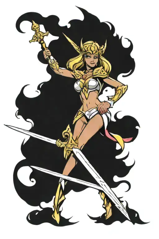 she-ra sword tattoo tattoo design idea