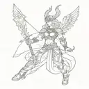 Valkyrie Freya Nordic Goddess demonstrating my strong mental,  tattoo design idea