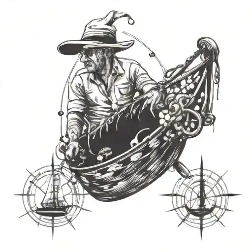 Travel love family sailing electrician working tattoo design idea