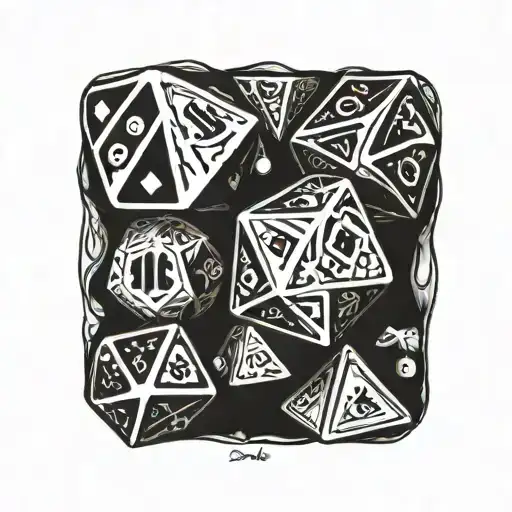 dnd dice tattoo design idea