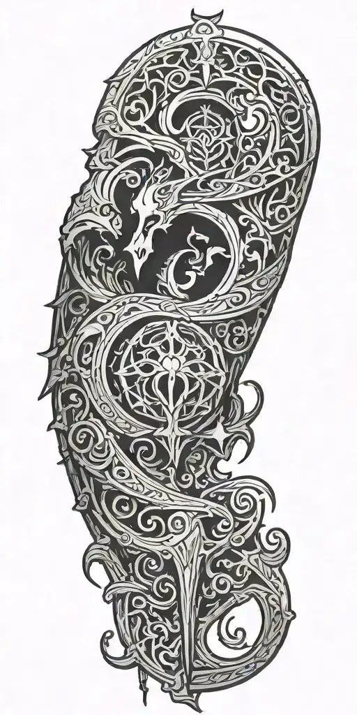 elden ring logo tattoo design idea