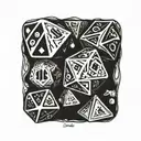dnd dice tattoo design idea