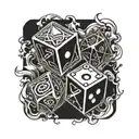 dnd dice tattoo design idea