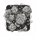 dnd dice tattoo design idea