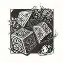 dnd dice tattoo design idea