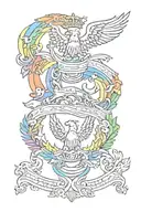 lgbt flag colors tattoo design idea