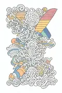 lgbt flag colors tattoo design idea