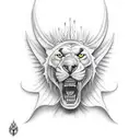 women good vs evil tattoo design idea