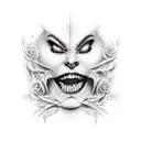 women good vs evil tattoo design idea