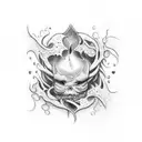women good vs evil tattoo design idea