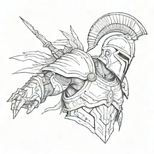 spartan tattoo design idea