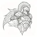 spartan tattoo design idea