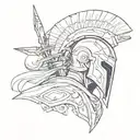 spartan tattoo design idea
